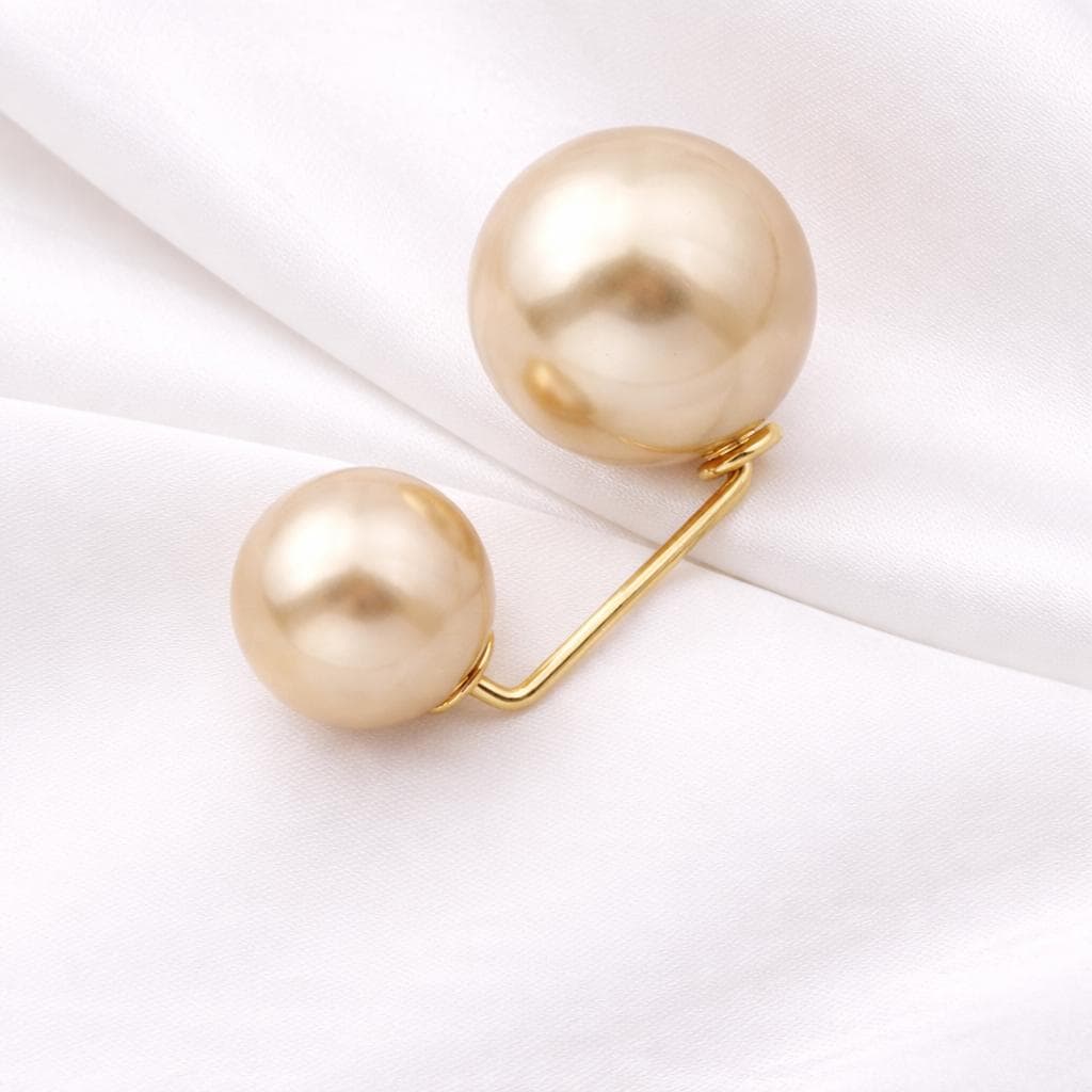 Pearl Waist Button Brooch
